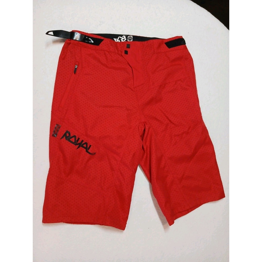 Royal Racing Drift Men's Medium MTB Shorts Red Black Enduro DH Trail Cycling